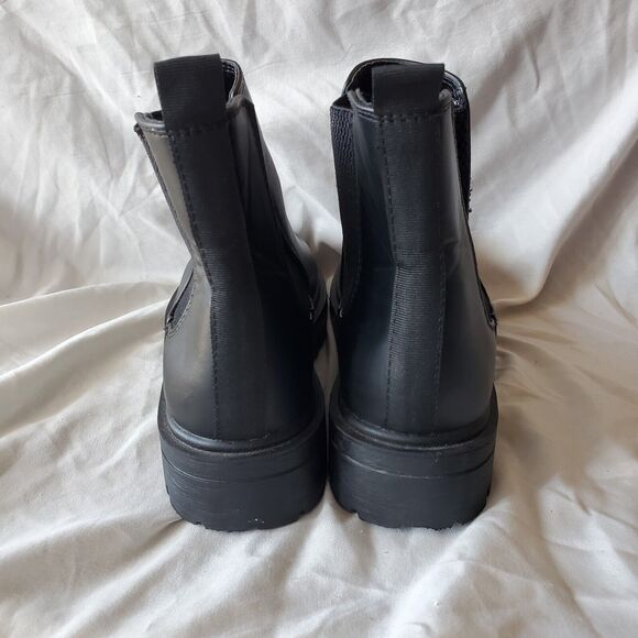 Soda Girls Leather Round Toe Chelsea High Top Platform Ankle Boots Size 5.5 Goth - Picture 6 of 12